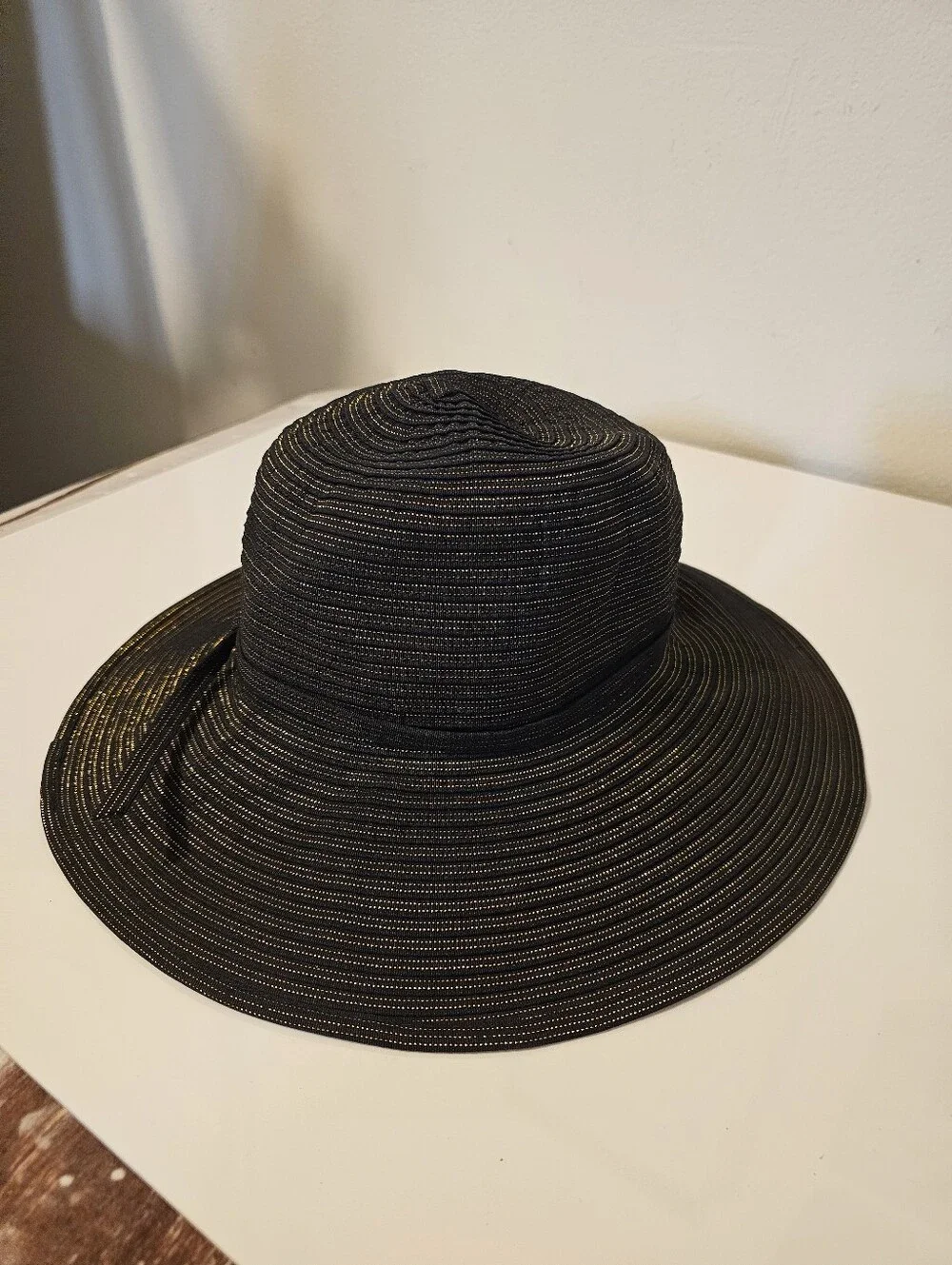 San Diego Hat Co.Black and Gold Striped Sun Hat - Women's Fashion Accessory